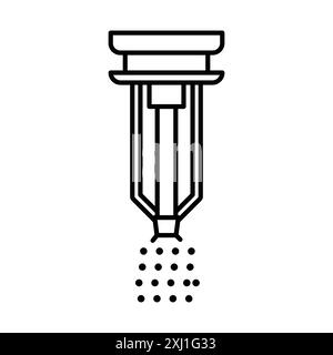fire sprinkler icon linear vector graphics sign or symbol set for web ...