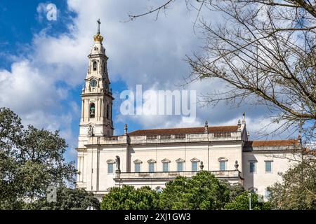 Sanctuary of Fatima, Portugal. Basilica of Our Lady of the Rosary. One of the most important Marian Shrines and pilgrimage locations for Catholics Stock Photo