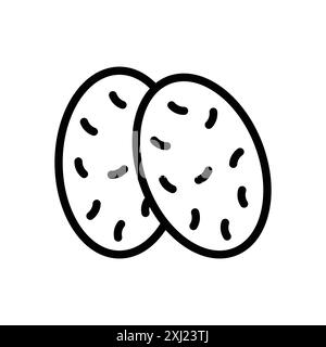 shaobing icon linear logo mark set collection in black and white for web Stock Vector