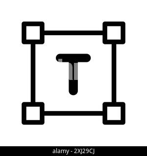 Text box icon linear logo mark set collection in black and white for web Stock Vector