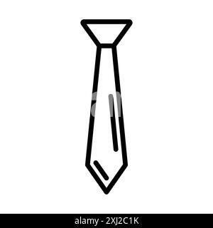 Tie icon linear logo mark set collection in black and white for web Stock Vector