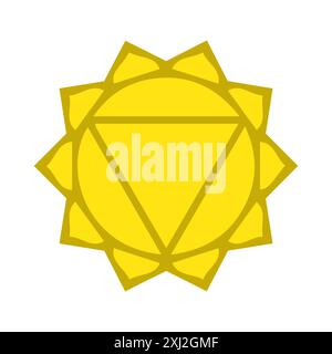 Solar Plexus Chakra Icon Stock Vector