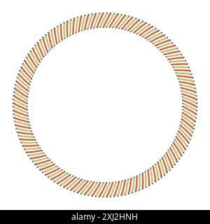 Abstract Stitched Textured Tilted Round Frame Stock Vector