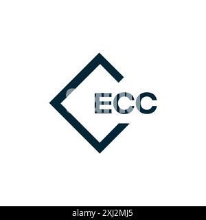 ECC logo. E C C design. White ECC letter. ECC, E C C letter logo design ...