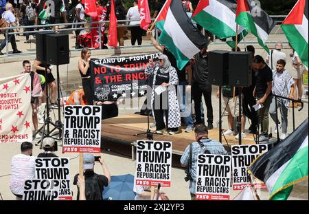 Protesters gather before they march. Protesters rallied and marched at ...