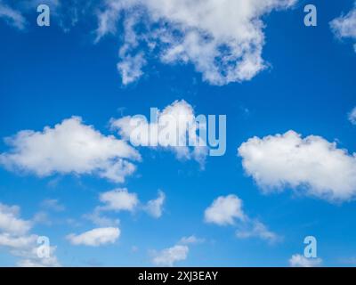 White clouds in a blue sky Stock Photo