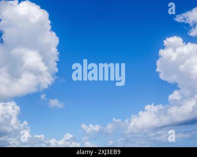 White clouds in a blue sky Stock Photo