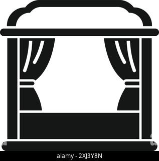 Double bed icon glyph style vector black Stock Vector Image & Art - Alamy