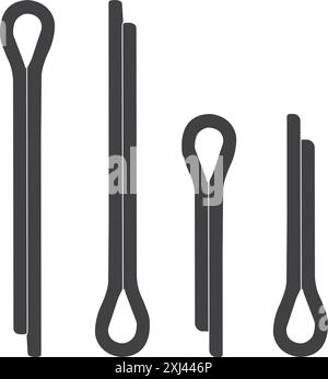 split cotter pin icon vector symbol design Stock Vector