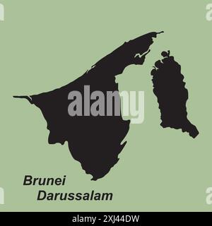 Brunei Darussalam country map vector illustration design Stock Vector