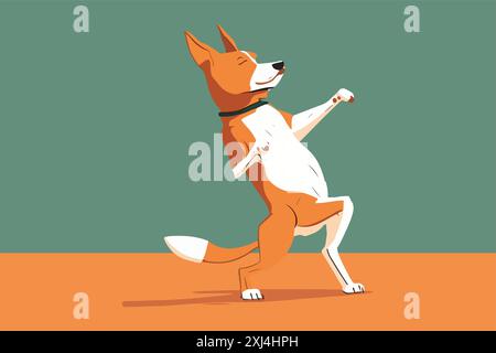 Dog Dancing vector illustration Stock Vector