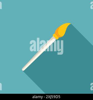 Single burning match is laying on a blue background casting a shadow Stock Vector