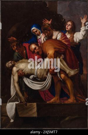 The Entombment of Christ KMSsp95, Ubekendt , Caravaggio, Michelangelo Merisi da 1571 - 1610 Painting Det kongelige danske Kunstkammer 1737, Bente Gundestrup, vol. I: 358 no. 783/608 ill., 91-342, 1991. Caravaggio: a life, Helen Langdon, ill. p. 212, D 36980, 1999 The Entombment of Christ Stock Photo