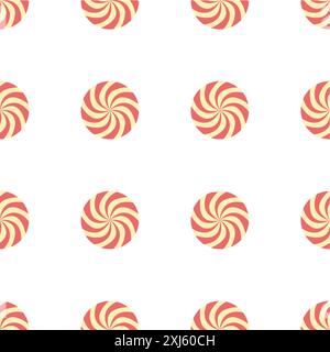 Vector candy seamless pattern. Lollipop icon that repeats endlessly. Simple web background vector. Candy texture. Background template with candies. Stock Vector