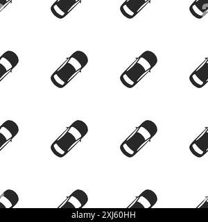 Seamless auto vector background. The endlessly repeating transport icon. Simple web background vector. Car texture. Background template with cars. Stock Vector
