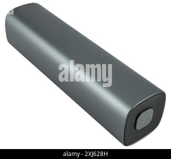 metal tool case on white background in insulation Stock Photo