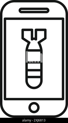 Simple yet powerful image representing the dangers of online threats, cyberbullying and cyberterrorism Stock Vector