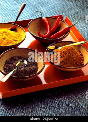 Selection of spicies Stock Photo