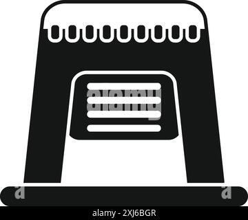 Black solid icon for a big data center mining cryptocurrency farm Stock Vector