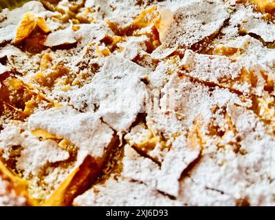 Full frame Close-up of a Traditional Bulgarian milk pie (Mlechna Banitsa) Stock Photo