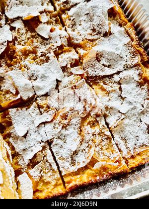 Close-up of a Traditional Bulgarian milk pie (Mlechna Banitsa) Stock Photo