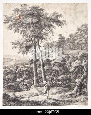 Apollo Nymph This illustration depicts Apollo and Daphne in a reverse copy, showing ...