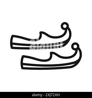 Arabian khussa icon vector line logo mark or symbol set collection outline style Stock Vector