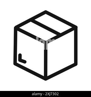 Box icon vector line logo mark or symbol set collection outline style Stock Vector