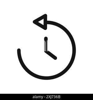 counterclockwise rotation icon vector line logo mark or symbol set collection outline style Stock Vector