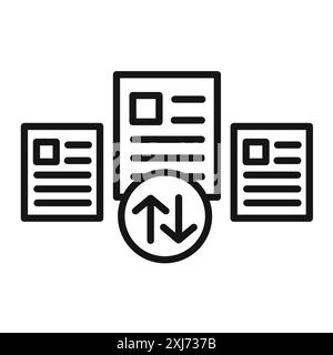 case priority icon vector line logo mark or symbol set collection outline style Stock Vector