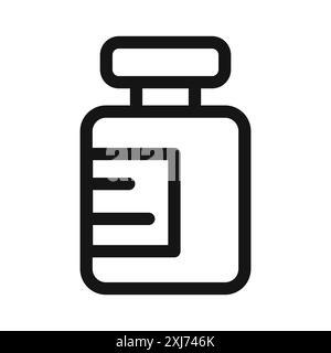 injection vial icon vector line logo mark or symbol set collection outline style Stock Vector