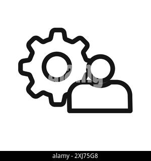 User Management Icon vector line logo mark or symbol set collection outline style Stock Vector