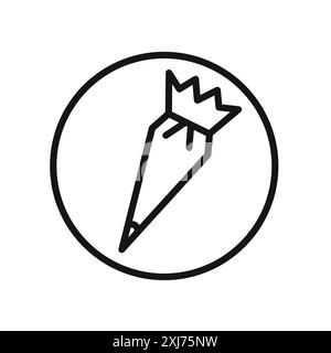 Pastry bag icon vector line logo mark or symbol set collection outline style Stock Vector