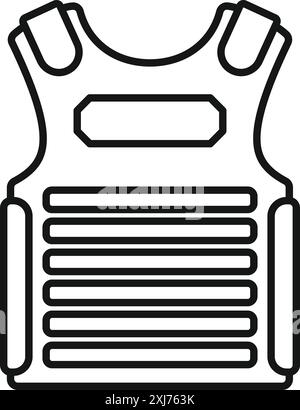 Military Vest icon or modern line symbol. Vector line art and icon ...