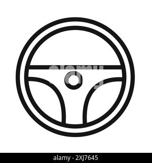 Steering wheel icon vector line logo mark or symbol set collection outline style Stock Vector