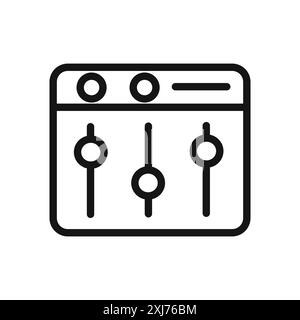 Sound mixer icon vector line logo mark or symbol set collection outline style Stock Vector