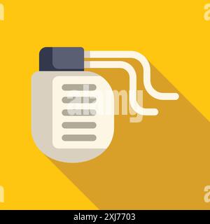 Modern artificial pacemaker, a medical device designed to regulate the heart rate for individuals with heart conditions Stock Vector