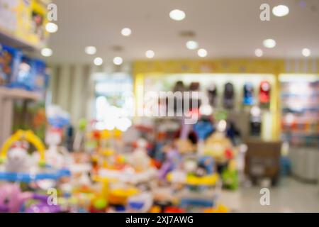 kids toy for baby department store in shopping mall blur background Stock Photo