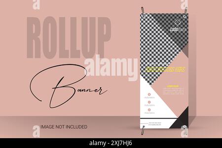 Business Agency Roll-Up Design. Product sale poster. Banner Template. Company presentation and brochure. Stock Vector