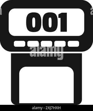 Bank queue management system isolated cartoon vector illustrations ...