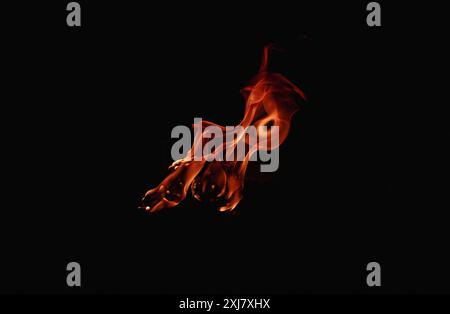 Abstract blaze fire flame texture for banner background. Fire flames on black background. Fire flame texture. Blaze flames background with copy space. Stock Photo