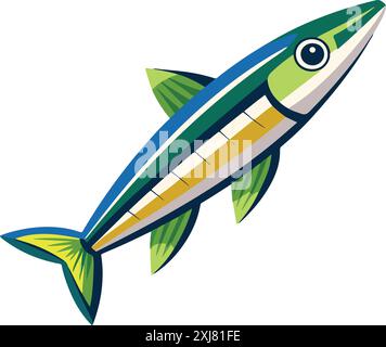 anchovy fish illustration design vector silhouette Stock Vector