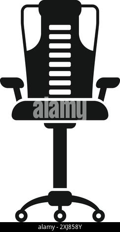 Ergonomic office chair promoting good posture and comfort while working Stock Vector