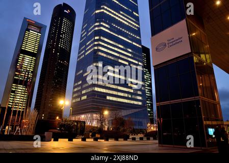 Four Towers Business area in Madrid, Spain Stock Photo