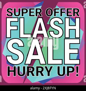 Super Offer Flash Sale Hurry Up Square Banner to Promote Sale and Items with dark reddish brown Background Stock Vector