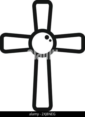 Simple yet powerful symbol of ancient egyptian beliefs, representing the concept of eternal life and spiritual power Stock Vector