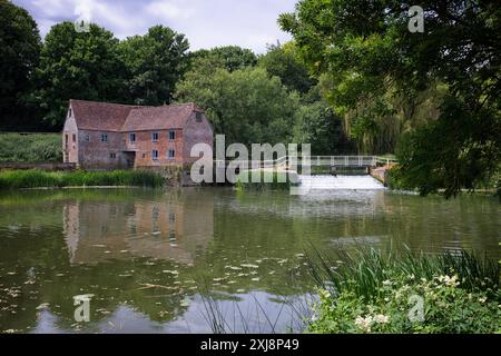 The Mill and Weir at Sturminster Newton on the river Stour in Dorset UK Stock Photo