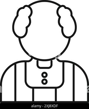 Older scientist is conducting an experiment in a laboratory setting Stock Vector