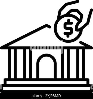 Icon for fd,bank Stock Vector