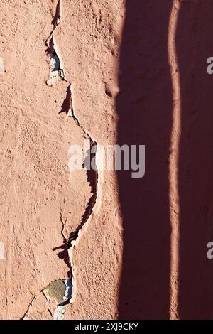 brown wall peeling in Alhambra Stock Photo